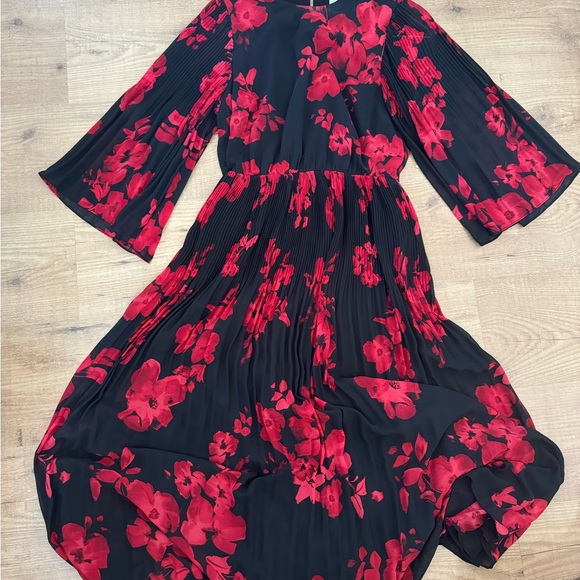 Floral evening dress | sz. 8 - Picture 2 of 6